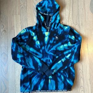 Boys Abercrombie Tie-Dye Fleece Hooded Sweatshirt, Youth Medium